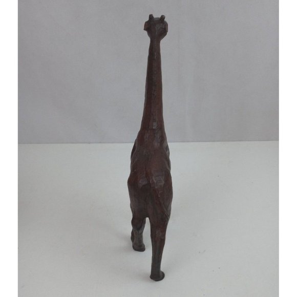 Vintage Hand Carved Wooden Giraffe Statue Sculpture 11" x 6" - Picture 4 of 5